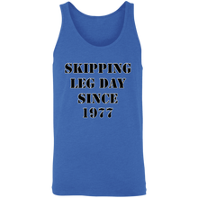 Load image into Gallery viewer, SKIPPING LEG DAY TANK TOP FUNNY parody SPOOF YEAR