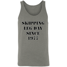 Load image into Gallery viewer, SKIPPING LEG DAY TANK TOP FUNNY parody SPOOF YEAR