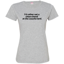 Load image into Gallery viewer, WOMEN'S CAPPED SLEEVE FRENCH HOT DOG T SHIRT