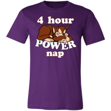 Load image into Gallery viewer, SLEEPY FOUR HOUR POWER CAT NAP T SHIRT