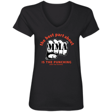 Load image into Gallery viewer, MMA V NECK SHIRT LOGO funny PUNCHING AND KICKING UFC WOMENS