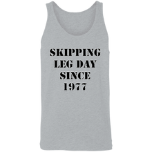 Load image into Gallery viewer, SKIPPING LEG DAY TANK TOP FUNNY parody SPOOF YEAR