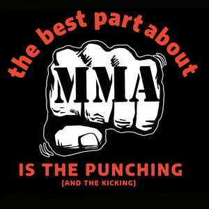 MMA T SHIRT LOGO funny PUNCHING AND KICKING UFC