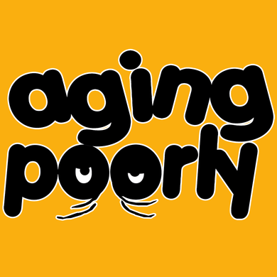 AGING POORLY T SHIRT LOGO