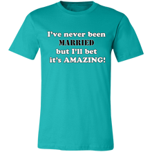 Load image into Gallery viewer, PRESENT NEVER BEEN MARRIED T SHIRT
