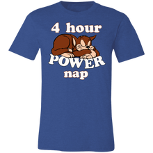 Load image into Gallery viewer, FUNNY FOUR HOUR POWER CAT NAP T SHIRT
