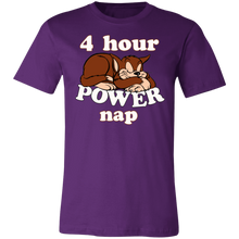Load image into Gallery viewer, SLEEPY FOUR HOUR POWER CAT NAP T SHIRT
