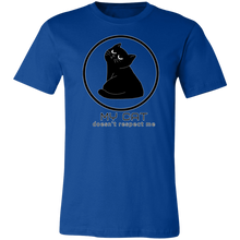 Load image into Gallery viewer, ROYAL BLUE FUNNY CAT DOESN&#39;T RESPECT ME T SHIRT
