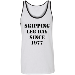 SKIPPING LEG DAY TANK TOP FUNNY parody SPOOF YEAR