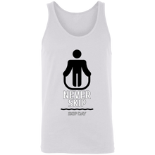 Load image into Gallery viewer, NEVER SKIP LEG DAY TANK TOP funny parody SPOOF LOGO
