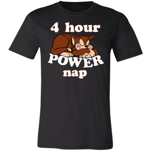 FOUR HOUR POWER CAT NAP T SHIRT BIRTHDAY GIFT