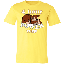 Load image into Gallery viewer, FOUR HOUR POWER CAT NAP T SHIRT ILLUSTRATION

