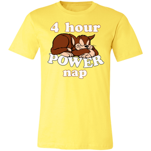 FOUR HOUR POWER CAT NAP T SHIRT ILLUSTRATION