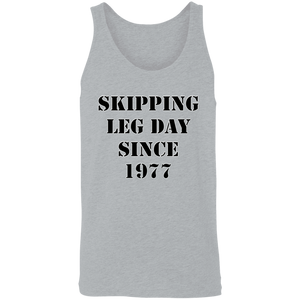 SKIPPING LEG DAY TANK TOP FUNNY parody SPOOF YEAR