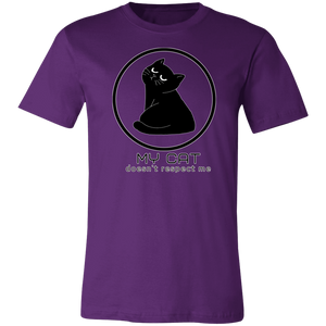 PURPLE CAT DOESN'T RESPECT ME T SHIRT