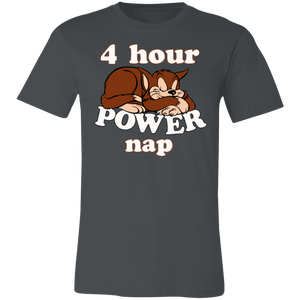 FOUR HOUR POWER CAT NAP T SHIRT CARTOON IMAGE