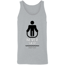 Load image into Gallery viewer, NEVER SKIP SKIP DAY TANK TOP funny parody SPOOF LOGO
