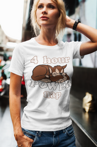 FOUR HOUR POWER CAT NAP T SHIRT GRAPHIC LOGO