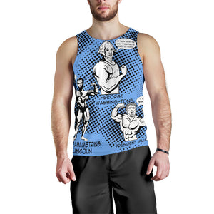 ALL OVER PRINT HISTORICAL PRESIDENTS GYM SHIRT tank top